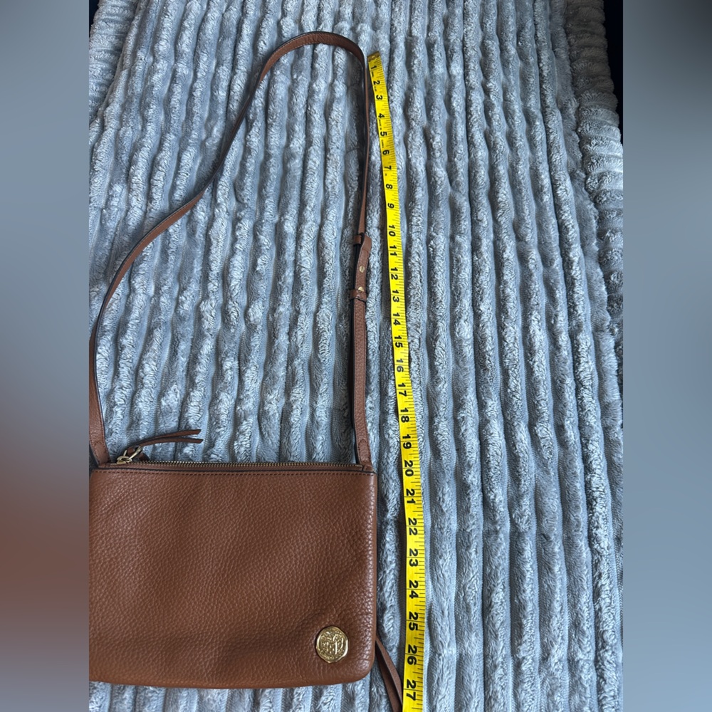 Vince Camuto Brown Pebble Leather Small Crossbody Bag - Picture 9 of 10